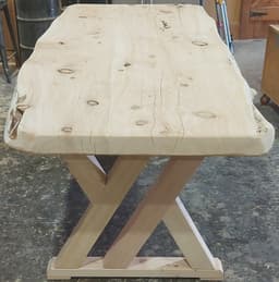 Macrocarpa Dining Table — Halswell Live-Edge & Pews — photo 2 of 3
