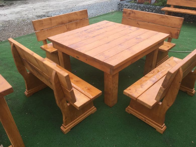 Ladbrooks Square Table & Pews — photo 3 of 6