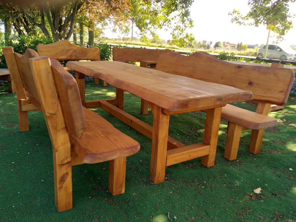 Lincoln Slab Table & Pews — photo 1 of 4