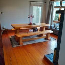 Macrocarpa Dining Table — Prebbleton Slab & Forms — photo 2 of 5