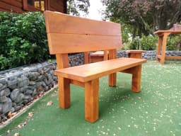Macrocarpa Bench Seat — Rustic Planked Pews — photo 2 of 2