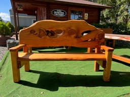Macrocarpa Bench Seat — Rustic Slab Pews — photo 6 of 7