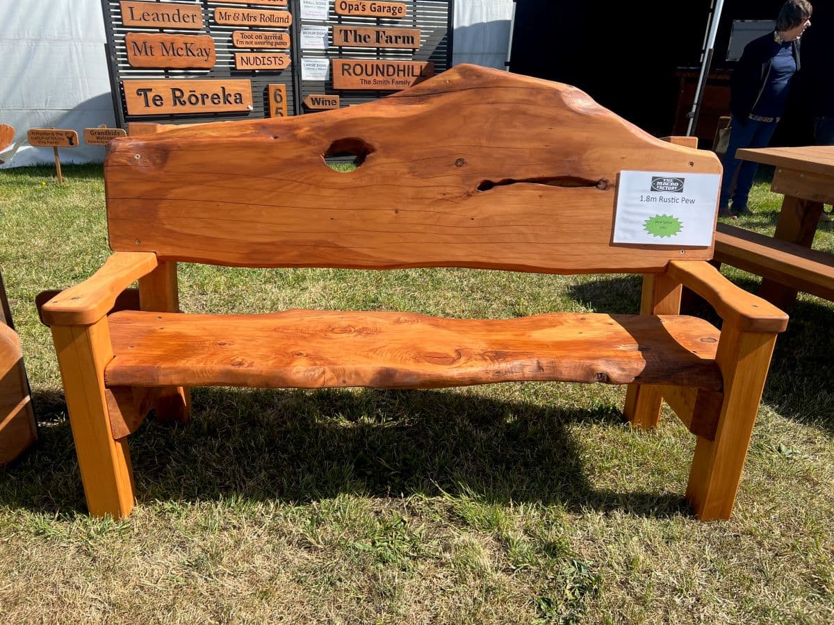 Rustic Slab Pews — photo 7 of 7