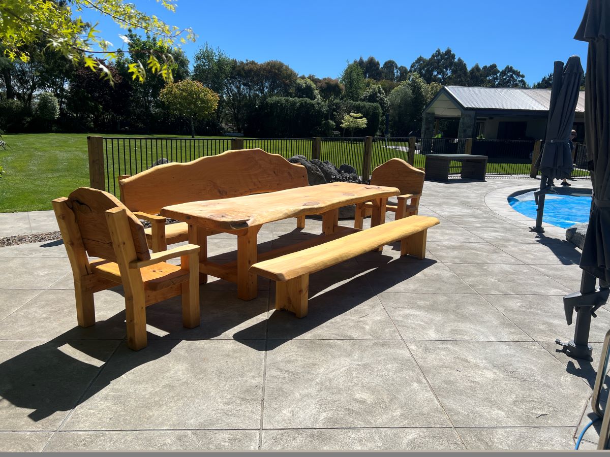 Handcrafted Macrocarpa furniture — Artisan Macrofactory, Lincoln Canterbury